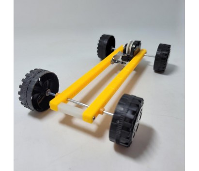 DIY elastic spring powered car