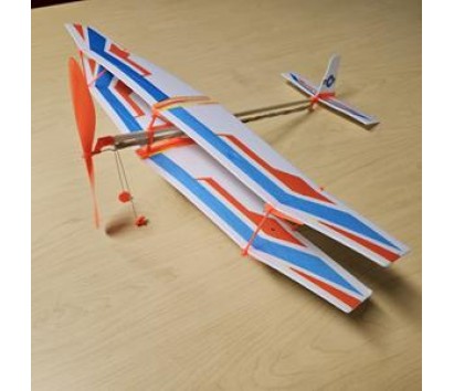Elastic potential energy propeller plane