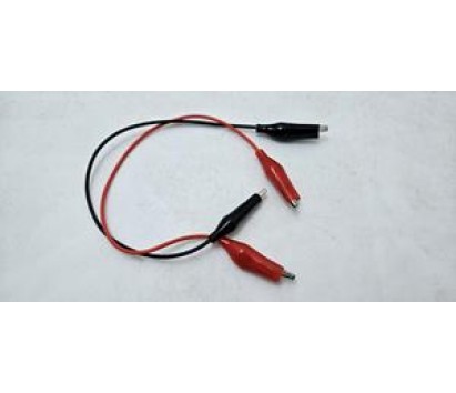 20 cm connecting wire with 3 cm crocodile clips (pair)