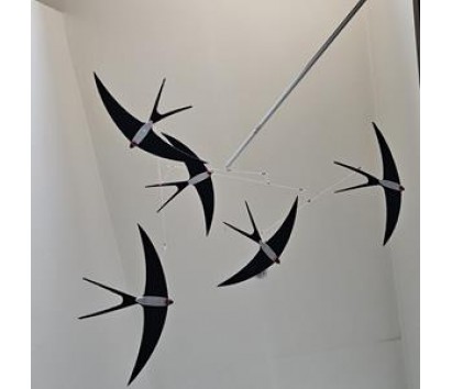 DIY five swallows balancing mobile