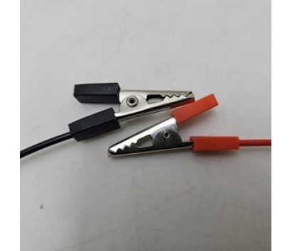 25 cm connecting wire with 3 cm alligator clips (pair)