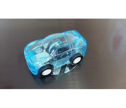 Transparent pull back car