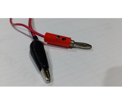 Crocodile clip and banana plug connecting wire (1 m)